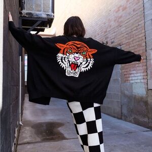 Hear Me Roar Oversized Tiger Cardigan